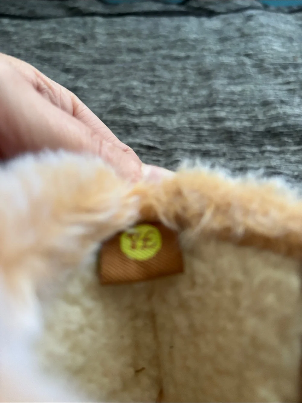 Cozy Faux-Fur Bow Kids Boots in Tan